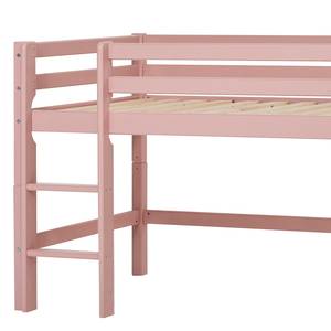 Halfhoog bed Hoppekids Basic I Roze - 90 x 200cm - Met ladder