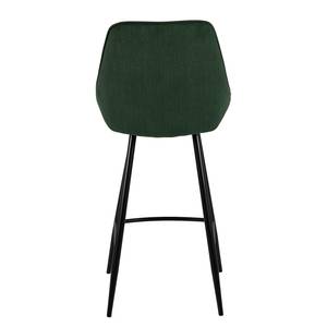 Chaises de bar Lex (lot de 2) Velours côtelé / Métal - Vert foncé