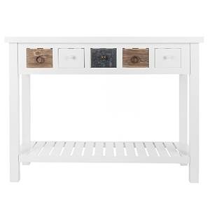 Console Itzehoe Paulownia massif - Blanc / Multicolore