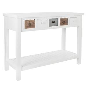 Console Itzehoe Paulownia massif - Blanc / Multicolore