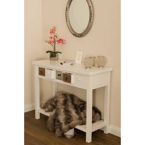 Console Itzehoe Paulownia massif - Blanc / Multicolore