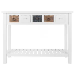 Console Itzehoe Paulownia massif - Blanc / Multicolore