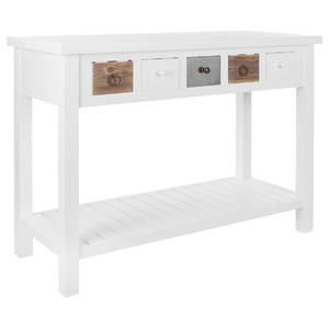 Console Itzehoe Paulownia massif - Blanc / Multicolore