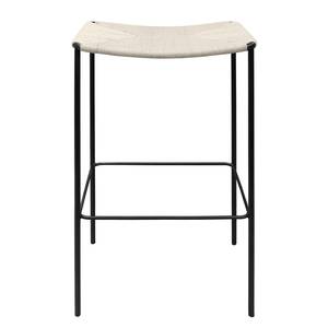 Tabouret de bar Bonao Rotin / Fer - Naturel / Noir