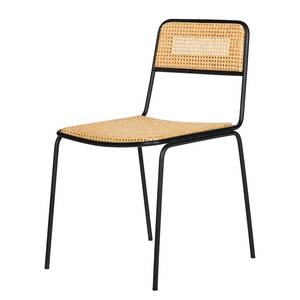 Sedia per sala da pranzo Soru Rattan / Ferro - Rattan / Nero