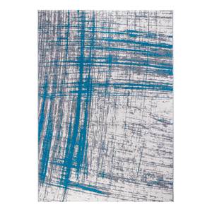 Vloerkleed Cote d’ Azur polypropeen - Lichtgrijs/turquoise - 120 x 170 cm