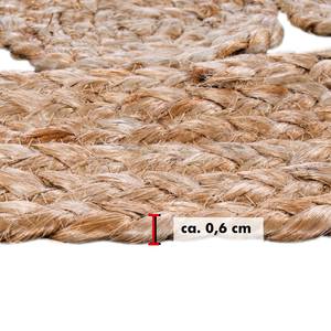 Teppich Balo Jute / Baumwolle - Natur - Durchmesser: 80 cm
