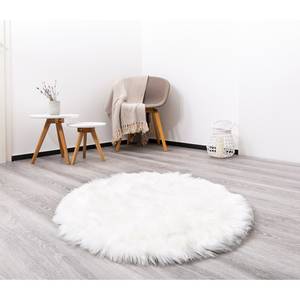 Tapis Ovium Acrylique / Polyester - Blanc - 80 x 80 cm