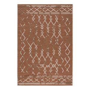 Tapis intérieur / extérieur Road 3490 Fibres synthétiques - Terre cuite - 160 x 230 cm