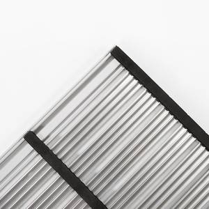 Fußmatte Exclusive Aluminium / Gummi - Schwarz / Silber - 60 x 90 cm