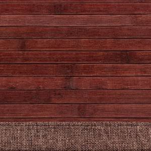 Vloerkleed Bamboe bamboehout - Rood - 50 x 80 cm