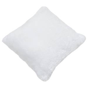 Coussin en fourrure synthétique Lambskin Blanc