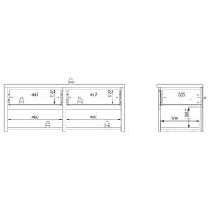 Garderobebank Check hoogglans wit/wit - Wit