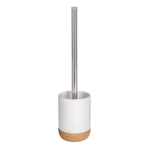 Brosse WC Corc Céramique - Blanc / Marron