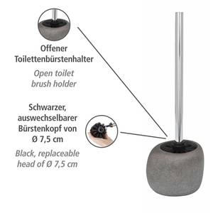 Brosse WC Pebble Stone Polyrésine - Gris