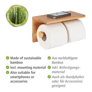 Toilettenpapierhalter Duo Bambus - Natur