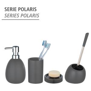 Brosse WC Polaris II Céramique - Gris - Gris mat