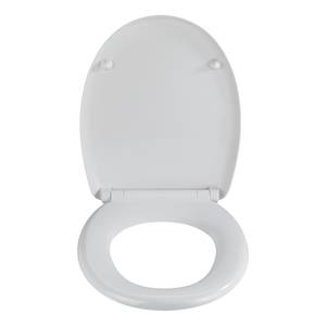 WC-Sitz Stella Metall / Kunststoff - Grau / Weiß