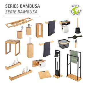 Brosse WC Bambusa Acier / Bambou - Noir