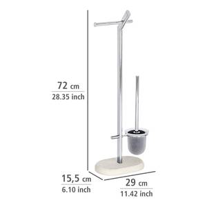 Stand WC-Garnitur Puro Metall / Glas - Chrom / Beige