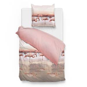 Bettwäsche Palma Renforce - Pink - 155 x 220 cm + Kissen 80 x 80 cm