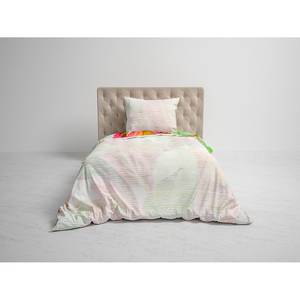 Parure de lit réversible GOTS Neila Satin mako - Multicolore - 155 x 220 cm + oreiller 80 x 80 cm