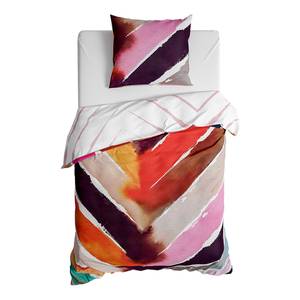 Parure de lit réversible GOTS Ruth Satin mako - Multicolore - 135 x 200 cm + oreiller 80 x 80 cm