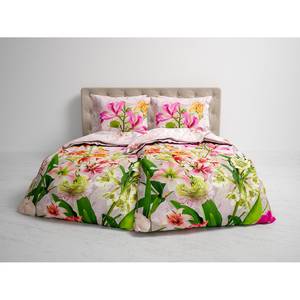 Parure de lit réversible GOTS Tina Satin mako - Rose - 135 x 200 cm + oreiller 80 x 80 cm