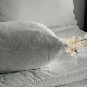 Parure de lit Louise Coton - Gris argenté - 200 x 200/220 cm + 2 oreillers 70 x 60 cm