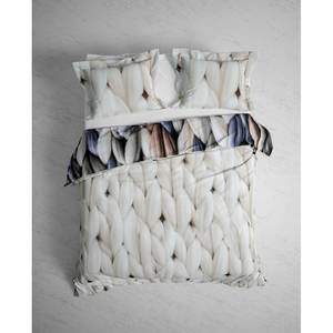 Parure de lit réversible GOTS Alaya Sergé de coton - Multicolore - 240 x 200/220 cm + 2 oreillers 70 x 60 cm