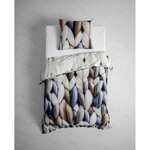 Parure de lit réversible GOTS Alaya Sergé de coton - Multicolore - 135 x 200 cm + oreiller 80 x 80 cm