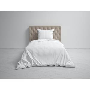 Parure de lit Banda Satin de coton - Blanc - 155 x 220 cm + oreiller 80 x 80 cm