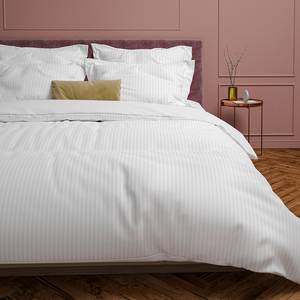 Parure de lit Banda Satin de coton - Blanc - 140 x 200/220 cm + oreiller 70 x 60 cm