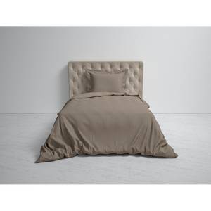 Parure de lit Banda Satin de coton - Taupe - 200 x 200/220 cm + 2 oreillers 70 x 60 cm