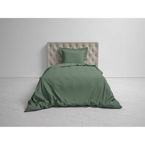 Parure de lit Banda Satin de coton - Vert olive - 200 x 200/220 cm + 2 oreillers 70 x 60 cm