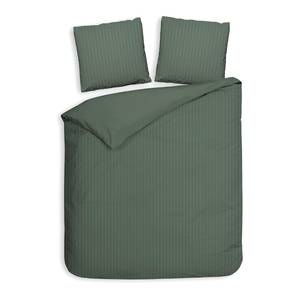 Parure de lit Banda Satin de coton - Vert olive - 200 x 200 cm + 2 oreillers 80 x 80 cm