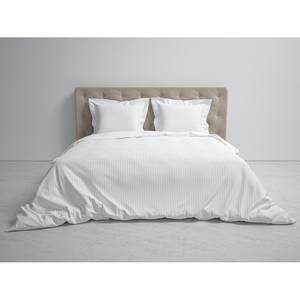 Parure de lit Banda Satin de coton - Blanc - 240 x 200/220 cm + 2 oreillers 70 x 60 cm