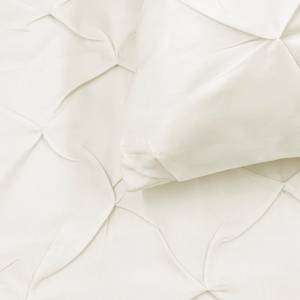 Parure de lit Nova Satin mako - Blanc laine - 135 x 200 cm + oreiller 80 x 80 cm
