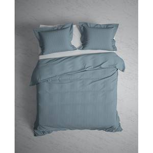 Parure de lit Banda Satin de coton - Bleu Gris - 240 x 200/220 cm + 2 oreillers 70 x 60 cm