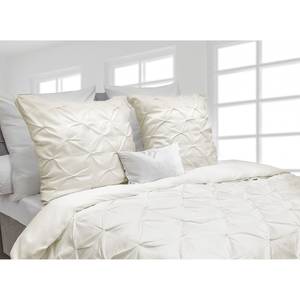 Parure de lit Nova Satin mako - Blanc laine - 155 x 220 cm + oreiller 80 x 80 cm