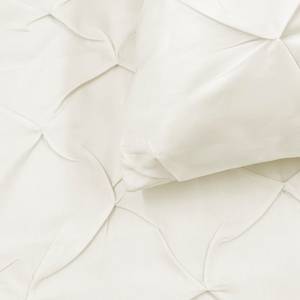 Parure de lit Nova Satin mako - Blanc laine - 155 x 220 cm + oreiller 80 x 80 cm