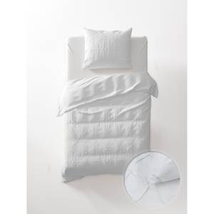 Parure de lit Nova Satin mako - Blanc - 135 x 200 cm + oreiller 80 x 80 cm