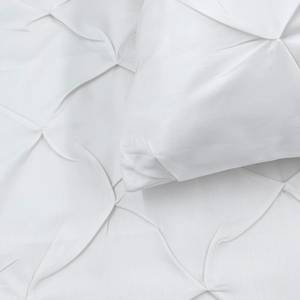Parure de lit Nova Satin mako - Blanc - 135 x 200 cm + oreiller 80 x 80 cm