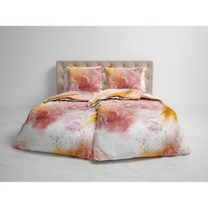 Parure de lit réversible GOTS Anneli Satin mako - Multicolore - 155 x 220 cm + oreiller 80 x 80 cm