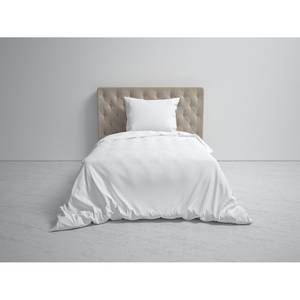 Parure de lit Punto Satin de coton - Blanc - 200 x 200 cm + 2 oreillers 80 x 80 cm