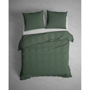 Parure de lit Banda Satin de coton - Vert olive - 155 x 220 cm + oreiller 80 x 80 cm