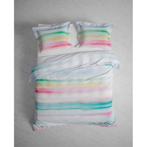 Parure de lit réversible GOTS Noak Sergé de coton - Multicolore - 200 x 200/220 cm + 2 oreillers 70 x 60 cm