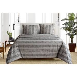 Parure de lit Azalea Percale - Gris - 200 x 200/220 cm + 2 oreillers 70 x 60 cm