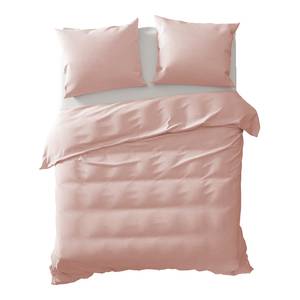 Parure de lit Chambray Percale de coton - Rose - 260 x 200/220 cm + 2 oreillers 70 x 60 cm