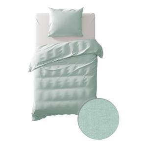 Parure de lit Chambray Percale de coton - Menthe - 260 x 200/220 cm + 2 oreillers 70 x 60 cm